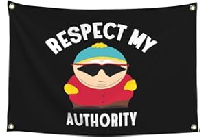 NEWLIA Respect My Authority Flag 3×5 Ft Polyester Banner Meme Funny Flags with Four Grommets for College Dorm Room Wall Decor 36 * 60in Gifts, Black