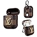 iPhone AirPods Wireless Headset Case New Luxury Leather Fashion, Full Protection Shockproof Sleeve with Carabiner, Suitable for Apple Set Charging Box