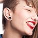 BodyJ4You 18PC Ear Stretching Kit Tunnels - 14G-00G Beginner Gauges - Single Flare Flesh Saddle Expanders - Hypoallergenic Black Steel - Women Men Unisex