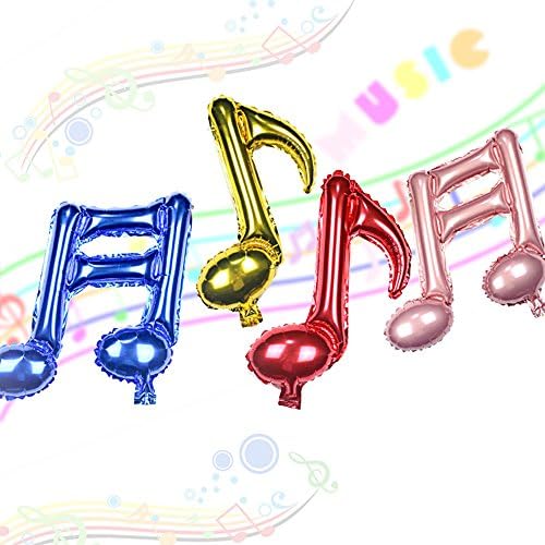 Riverbyland Musical Note Mylar Balloons Party Supplies Assorted 50pcs