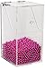 PuTwo Premium Quality Brush Holder With Free Rosy Pearls 5MM Acrylic Makeup Organizer Case Box Large