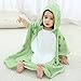 Newest Animal Hooded Baby Towel Cotton Bathrobe for Boys Girls 0-7 Year (Green, 0-7 Year)