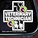 The Gorilla Farm Veterinary Technician Vet Tech Cat Dog Pet Clinic Vinyl Decal Puppy Kitten Sticker Car Window Wall Sign White
