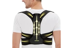 SHAPERKY Posture Corrector for Women and Men, Adjustable Upper Back Brace for Posture Hunchback Support and Providing Pain Relief from Neck, Shoulder, and Upper Back (1, Large/X-Large)