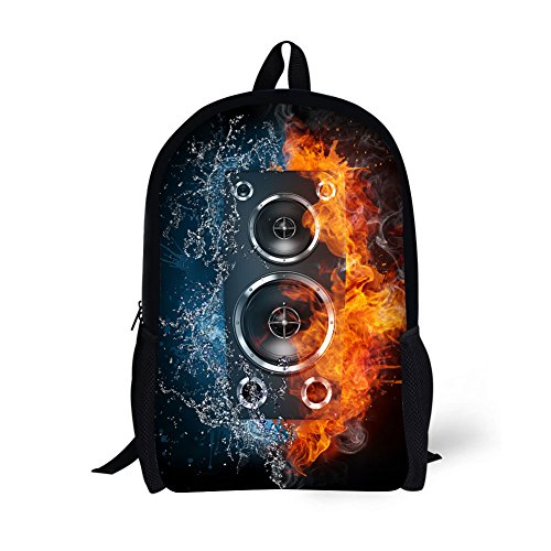 Book Bags for Kids 17 Inch Combustion Pattern School Bags (Speaker)