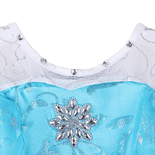 EITC Girls Princess Dress Flashy Sequins Cape Toddler Queen Costume 3-11Y - Image 3