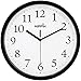 HIPPIH Black Wall Clock Silent Non Ticking Quality Quartz, 10 Inch Round Easy to Read for Home Office School Kitchen Clock