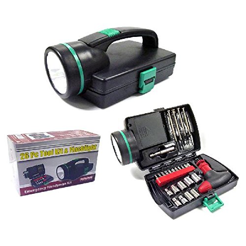 Emergency Tool Kit w/ FlashlightTool Set w/ Carrying Case Flashlight