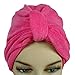 BEEMO Women’s Soft Terry Cloth Turban Head Cover with Knot or Button Head Wrap