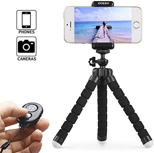 DOKRO iphone Tripod Mini Cell Phone Tripod with Universal Clip and Remote for iPhone, Android, Camera, GoPro (Black)