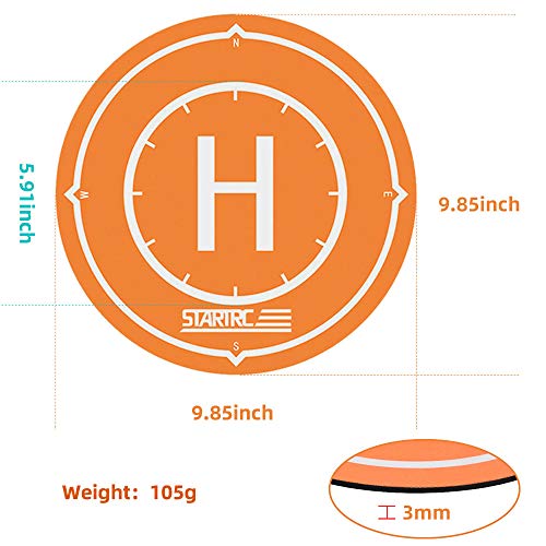Feleph Drone Landing Pad Mini Aircraft Landing Mat 9.85inch Windproof