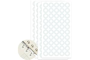 Hodmopli Clear Hole Reinforcement Stickers, 1/4" Diameter, 2500 Pcs, White, Crystal, Modern, Indoor Use, Sticker, Hole Reinforcement Stickers