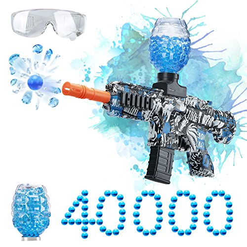 Splatter Ball Gun Orby Gun with 40000 Gel Balls for Orbeez,Splat Gun