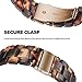 Ayeger Resin Band Compatible with Fitbit Blaze,Women Men Metal Frame Housing+ Resin Accessory Band Wristband Strap Blacelet for Fitbit Blaze Smart Watch Fitness(Tortoise)