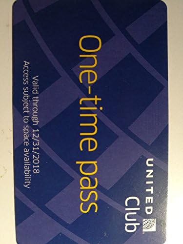 United Club Lounge one time pass expires 12/31/2018