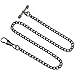 ManChDa Black 13 Inch Single Albert Curb T-Bar Pocket Watch Chain Link