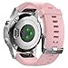 Wearable4U 20mm Garmin Fenix 5S / Fenix 5S Sapphire Quick Release Easy Fit Silicone Replacement Watch Band (Pastel Pink)