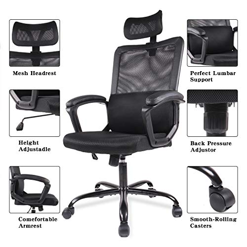 Smugdesk Ergonomic Office Chair High Back Mesh Office Chair Adjustable