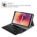 Fintie Keyboard Case for Samsung Galaxy Tab A 8.0 2017 Model T380/T385, Smart Slim Shell Stand Cover with Detachable Wireless Bluetooth Keyboard, Composition Book