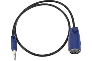 YINETTECH 5 Pin MIDI Female to TRS 3.5mm Male Cable Compatible with Akai MPC Studio MPC Touch MPX8 SQ-1, Straight TRS