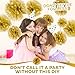 10pc Gold Tissue Paper pom poms Flower Ball Decorations kit – Size 8 10 Inch