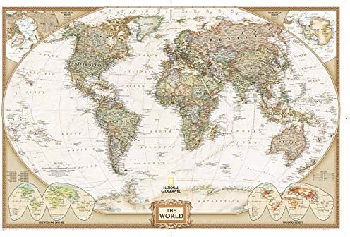 National Geographic: World Executive in gift box Wall Map (Poster