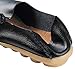 Serene Womens Black Leather Cowhide Casual Lace Up Flat Driving Shoes Boat Slip-On Loafers - Size 8