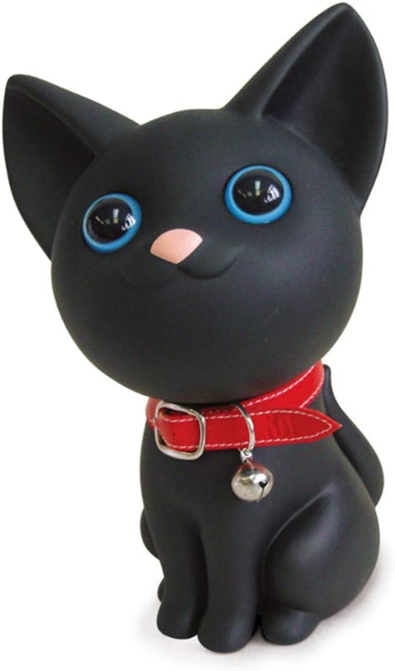 Dotters Cute Cat Piggy Bank, Black Cat Toy Coin Bank Decorative Saving Pot Money Saving Box Table Decoration for Boy Girl Baby Kids Christmas Birthday Gift