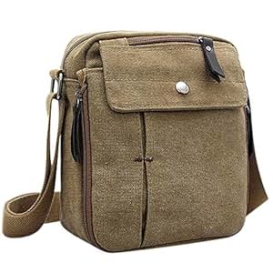 Pensenion Man Shoulder Bag, Retro Canvas Messenger Bag