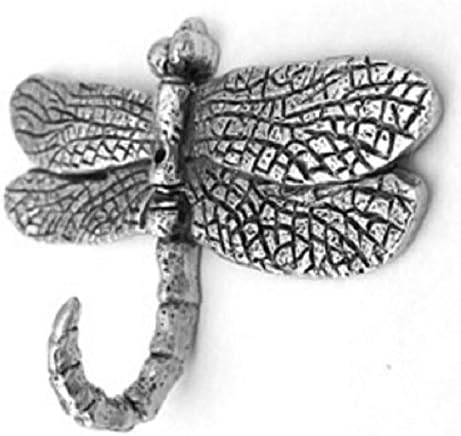 LLC Dragonfly Hook, Decorative Hook, 1pc, Antique Silver