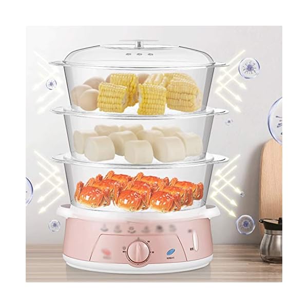XXDTG Steamer LargeCapacity Food Steamer, 3Layer Electric Food Steamer, For Timer Cooking