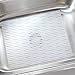 iDesign Lineo Silicone Sink Grid, Non-Skid Dish Protector Mat for Kitchen, Bathroom, Basement, Garage, 15.94