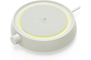 Xukeib Coffee Mug Warmer for Desk Auto Shut Off, Candle Wax Melt Warmer for Jar Candles, Safely Releases Scents Without Flame, Electric Self Heated Plate for Heating Milk, Tea, Hot Chocolate (White)