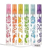 H&D 6pcs Glass Tube Empty Perfume Bottle perfect