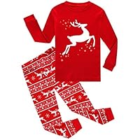 Dolphin&Fish Boys Christmas Pajamas Kids Pjs Sets Cotton Toddler Clothes Children Sleepwear Size 8 Red