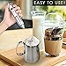 Zoocura【USB 3 SPEEDS MILK FROTHER】Rechargeable Electric Milk Frother with 2 Whisks, Handheld Foam Maker For Coffee, Latte, Cappuccino, Hot Chocolate, Durable Drink Mixer