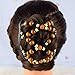 Butterfly Magic Wood Beads Double EZ Hair Comb Clips Hair Slide Combs Stretchy Women Hair Accessories
