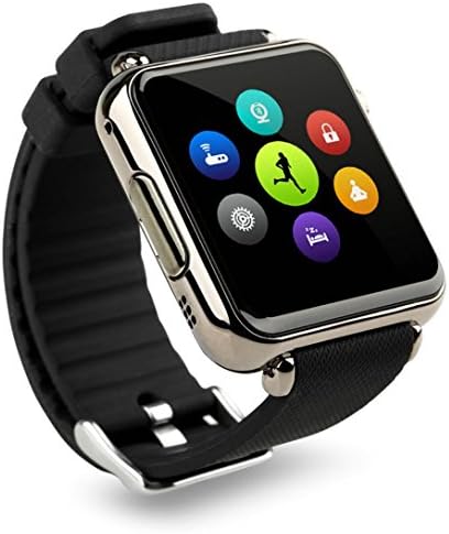 Bluetooth Smart Watch Black Case with SIM SLOT Camera works with Android phones