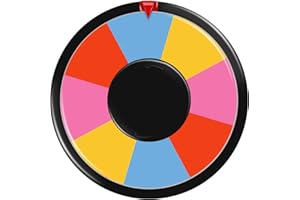 AZDVZD 8 Inch Table Spinning Wheel,Double-Sided 8/16 Slot Color Prize Wheel,Dry Erase Spin Wheel for Fortune Spinning Game,Trade Show, Holiday Activities,Party Pub,Home Education