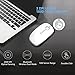 2.4GHz Wireless Bluetooth Mouse, Jelly Comb Dual Mode Slim Wireless Mouse with 2400 DPI Compatible for PC, Laptop, Mac, Android, Windows (White and Silver)
