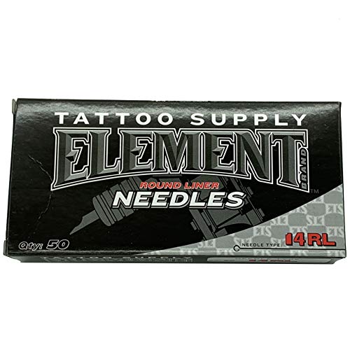 Element Tattoo Supply - 14RL Round Liner Tattooing Needles Tight Box 50 pcs Pre-Sterilized
