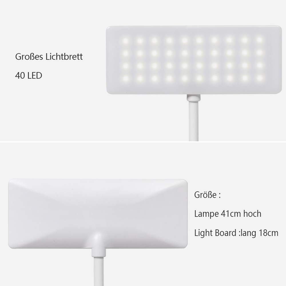 Wiederaufladbar Batteriebetrieben LED Schreibtischlampe Tisch leuchte Lese lampe buch licht USB Aufladbar Akku 3 Farben Dimmbar Kabellos Touch Augenschutz Kinder Studie Bett nachttisch Schlafzimmer