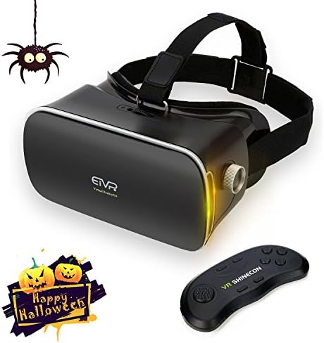 Immersive 3D Video / Game Headset Gifts Choice, Ultra-light Fashionable VR Virtual Reality Glasses with Remote Controller Fit for 4.8" - 6.0" iPhone &amp; Andrid Smartphones