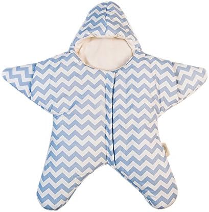 Finerolls Cotton Baby Starfish Sleeping Bag Soft Newborn Sleepsack Blanket Wrap Baby (Gray)
