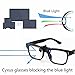 Cyxus Blue Light Blocking Glasses Clip On Computer Eyewear Transparent Lens