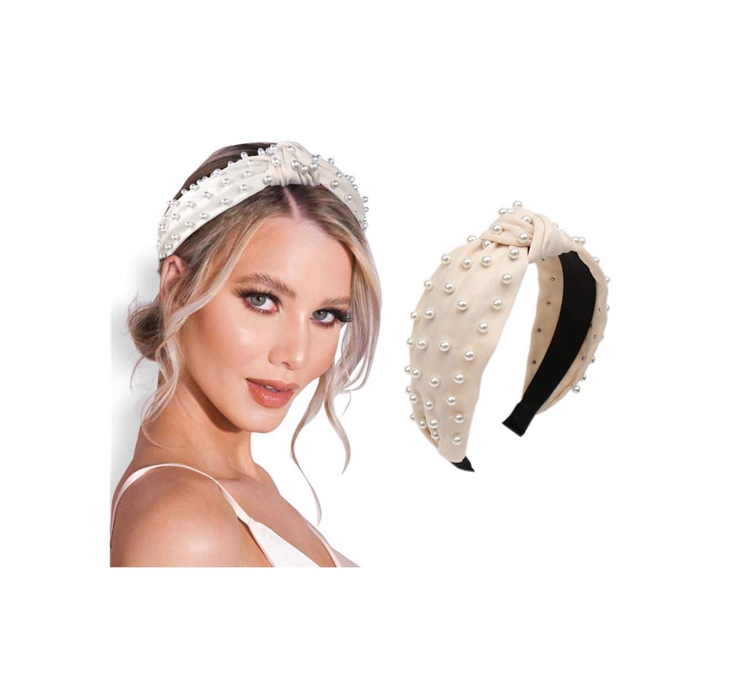 Pearl headband for Women Knot Cream 