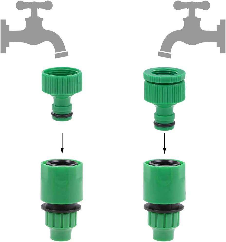 sourcing map Quick Connector Hose Pipe Adapter Fitting 4mm Inner Diameter Hose Tubing for Garden Irrigation System 5pcs - Image 5