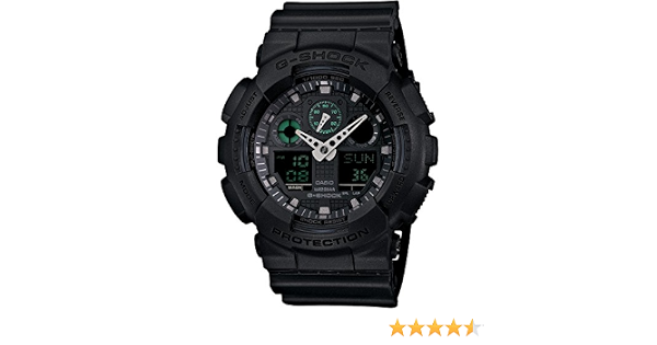 Casio G-Shock Analogue/Digital Mens Black Military Watch GA100MB-1A GA-100MB-1ADR  : Amazon.com.au: Clothing, Shoes \u0026 Accessories