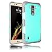LG K10 Case, LG Premier LTE Case, Elegant Choise Ultra Thin Hybrid Shockproof Dual Layer Armor Rugged Hard Case Cover For LG K10/LG Premier LTE L62VL L61AL (2016) (Turquoise/Grey)