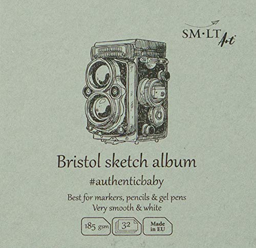 SMLT FB-32(185)/9 Authentic-Baby Small Square Sketchpad, Bristol Paper, 185gsm, 32 Sheets